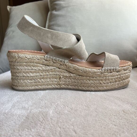Rag & Bone August Light Tan Suede Espadrille Sandals Women EU 38.5 US 8 - 8.5 - Picture 3 of 13